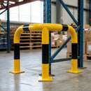 600 x 600 x 600mm Steel Corner Protection Guard Yellow/Black