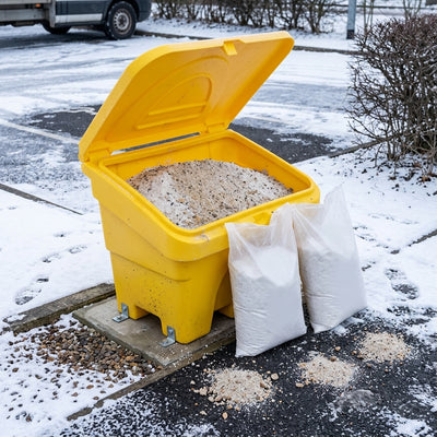 200 Litre Lockable Grit Bin, UV-Stabilised Polyethylene