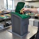 55-litre compact lift-up lid recycling bin, MDPE