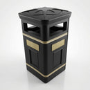 112 Litre plastic litter bin with compass design (view 2)
