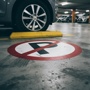 Dark Slate Gray Premium No Parking Floor Sign - Slip Resistant & High Visibility