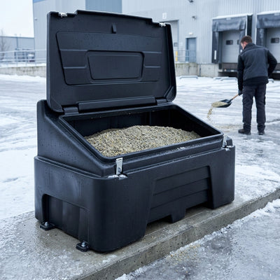 400 Litre Heavy-Duty Recycled Polyethylene Grit Bin, 14 cu ft