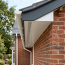 Aluminium Soffit Boards – Plain or Vented with Exterior Coating — RAL 9016 / 490mm Wide | Vented (in use)