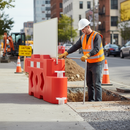 Gray Heavy Duty Solid Fence Panel for Traffic and Pedestrian Safety