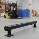 Dark Gray Heavy Duty Raised Collision Bars - End Cap for Impact Protection