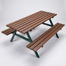 Recycled Plastic Picnic Table with Steel Frame (view 2)