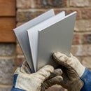 Aluminium Colour Plate Sample — RAL 9006 (in use)