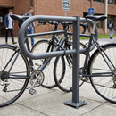 Two-bike cycle rack with galvanised steel, 48mm tube