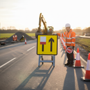 Dim Gray 2-Lane Wicket Quick-Fit Sign Face Diagram for Traffic Safety