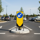 Dim Gray Self Righting Traffic Bollard - Durable and Impact Resistant Design