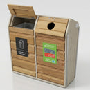 196 Litre Double Timber Fronted Recycling Unit (view 2)