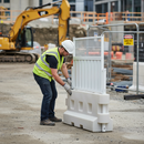 Dark Gray Heavy Duty 50/50 Mesh & Solid Hoarding Panel for Safety Barriers