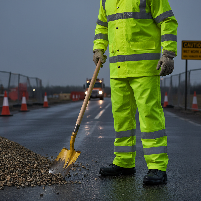Dark Slate Gray Premium Hi-Visibility Lightweight Waterproof Suit - Saturn Yellow