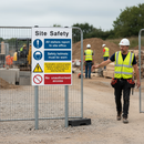 Rosy Brown Heavy Duty Construction Site Safety Boards - Inform Visitors & Workers
