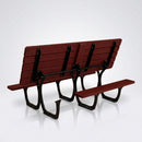 2000mm wheelchair-friendly picnic table, black steel, exotic wood (view 2)