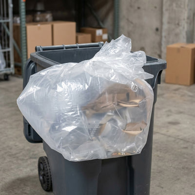Heavy Duty Clear Bin Liners 22" × 33" × 47" 220 Gauge (100)
