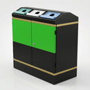 300 Litre Steel Recycling Bin with Hinged Lid and Drain Holes (view 2)