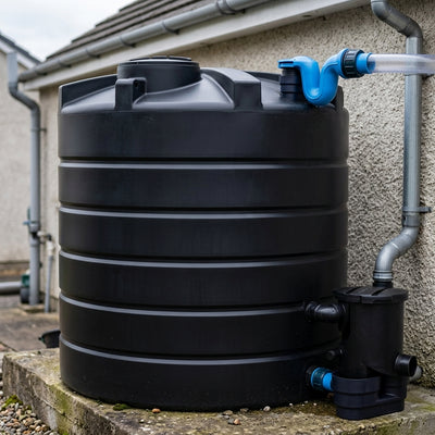 10000 Litre Vertical Water Tank with Rainwater Harvesting Kit