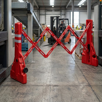 2200mm Extending PVC Safety Barrier with Water/Sand Fill Base