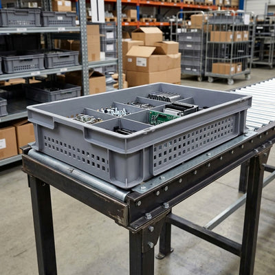 600 x 400 x 120mm 24L Euro Stacking Container Perforated