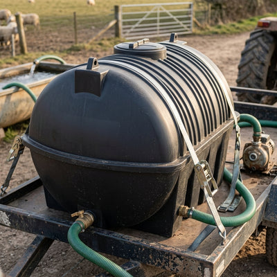 3000 litre horizontal polyethylene water tank, UV stabilised