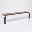 2000mm steel bench with perforated seat and backrest (view 2)