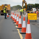 Dim Gray 750mm Heavy Duty Traffic Cone with High Durability and Stability