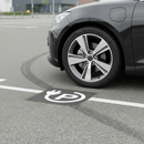 Dark Gray Premium Thermoplastic EV Parking Place Symbol for Durable Marking