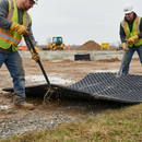 Rosy Brown Premium Ground Protection Mat Drag Hooks for Secure Installation