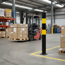 Rosy Brown High Visibility Crash Protection Bollard - 1000mm Above Ground