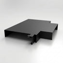 Aluminium Coping T-Junction – Secret Fix Wall Detail — Textured Black