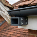 Aluminium Coping Fixing/Joint Brackets 1500mm Centres — RAL 7016 (in use)