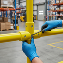 Dark Gray Premium Heavy Duty Key Clamp Cross for 90-Degree Rail Connection with Bolts - High-Quality Professional Grade for Industrial and Commercial Applica...