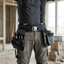 Electrician’s Toolbelt with Padded Braces and Leather Pouches - Black