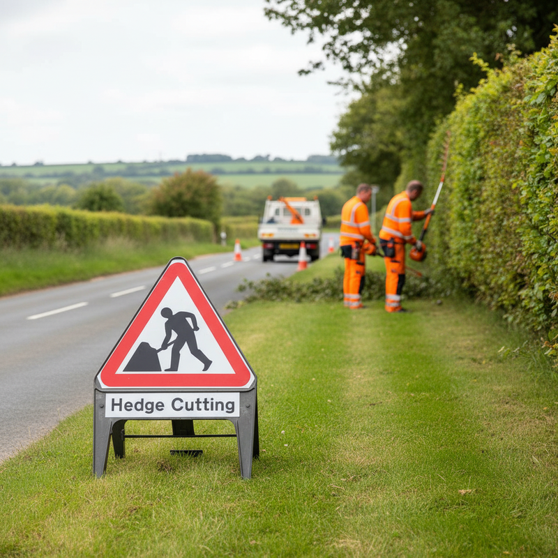 Olive Drab Professional Hedge Cutting Supplementary Plate 750mm Q-Sign