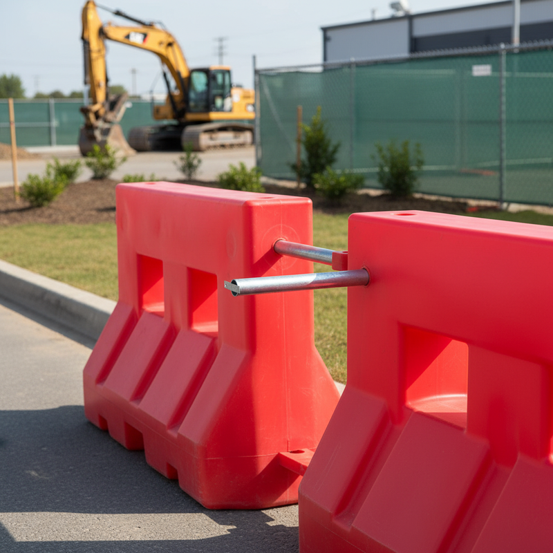 Maroon Heavy Duty Safety Barrier Connection Pin for Secure Interlocking