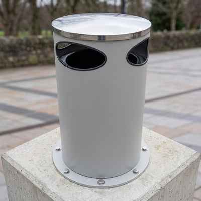 80 Litre blast resistant litter bin with limited aperture