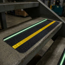 Anti-Slip Safety Tile with Reflective and Glow Stripes - Black
