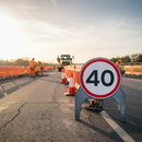 Gray High-Performance 40mph 750mm Q-Sign for Road Safety