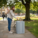 Dim Gray Premium Litter Bin for High Traffic Public Areas