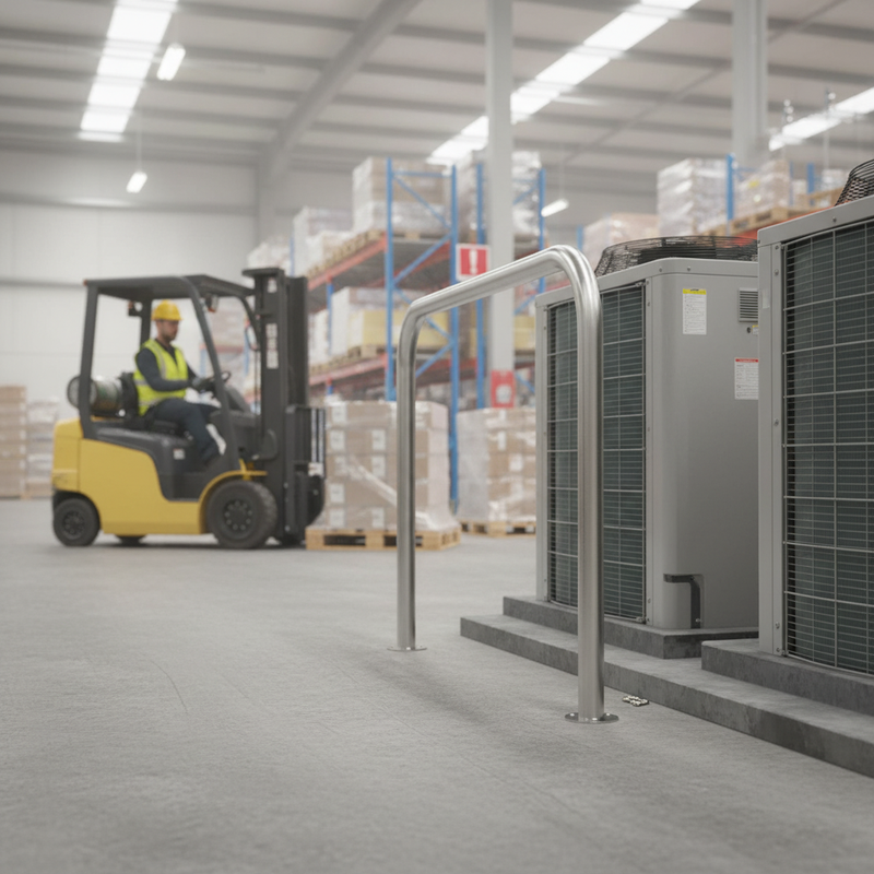 Dark Gray Premium Galvanised Steel Hoop Perimeter Barrier - 90mm Diameter