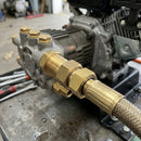 3/8" BSP Brass Swivel Connector, 220 Bar, 30 Lpm