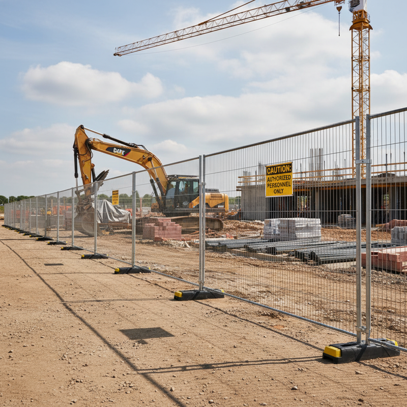 Rosy Brown 50 x High-Performance Anti-Climb Temporary Fencing Panels