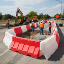 Gray Premium 2 Metre Water Filled Barrier for Crowd Control and Traffic Management
