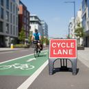 Light Slate Gray Premium Cycle Lane Sign 600 x 450mm - Durable and Rust-Free
