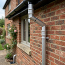 Traditional Adjustable Swanneck 63mm Diameter Aluminium Downpipe — RAL 9006 (in use)