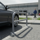 Dark Slate Gray Heavy Duty Galvanised Steel Hoop Perimeter Barrier with Horizontal Rail - 48mm Diameter