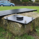 6-seat galvanised steel anti-vandal picnic table