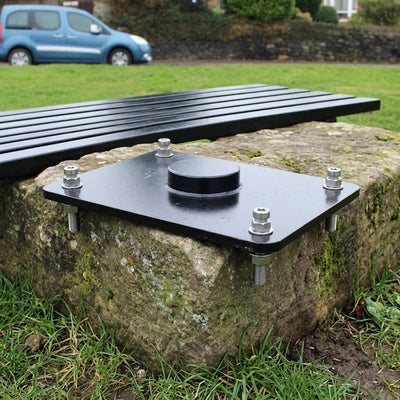 6-seat galvanised steel anti-vandal picnic table