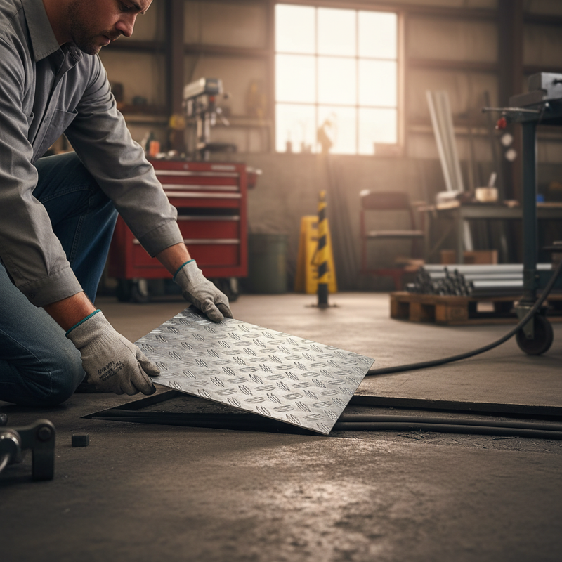 Dark Slate Gray Premium Aluminium Checker Plate Sheet 120 x 1000mm for Construction